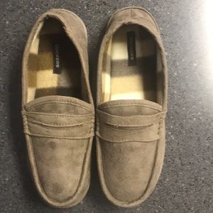 Docker Taupe Microsuede Loafer Style Slippers